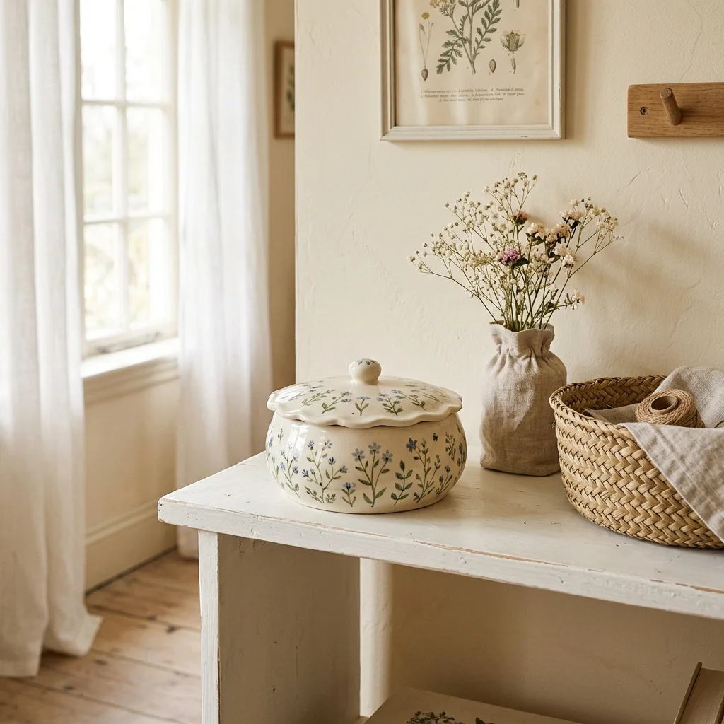 Cottage Floral Lid