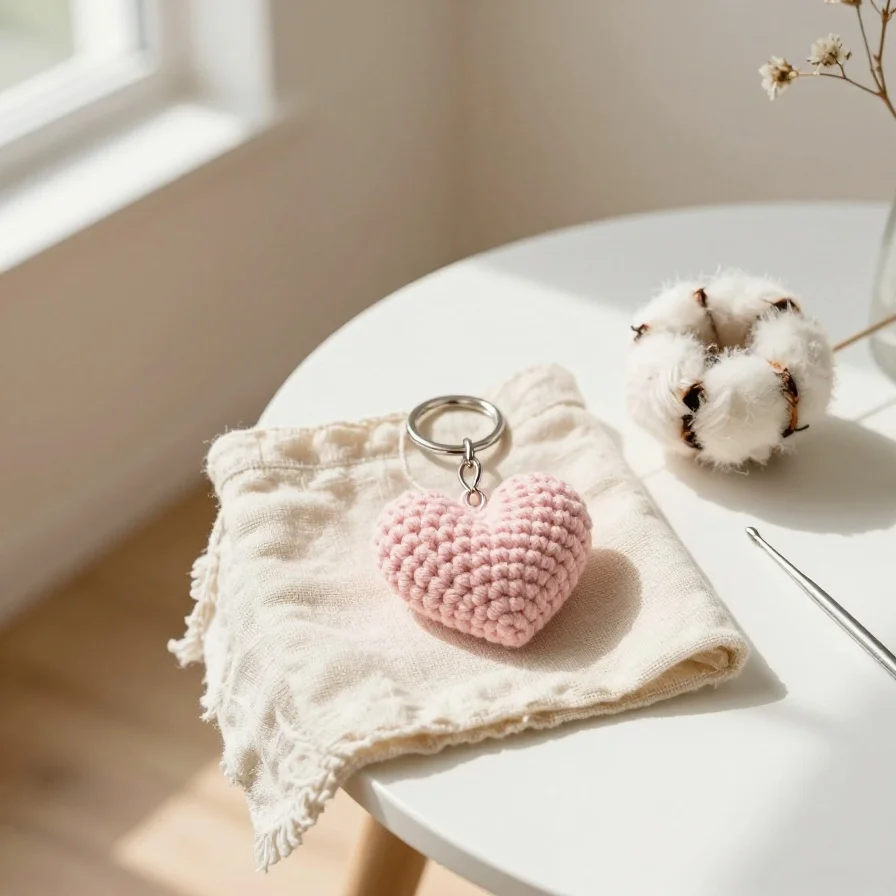 Crochet Heart Charm