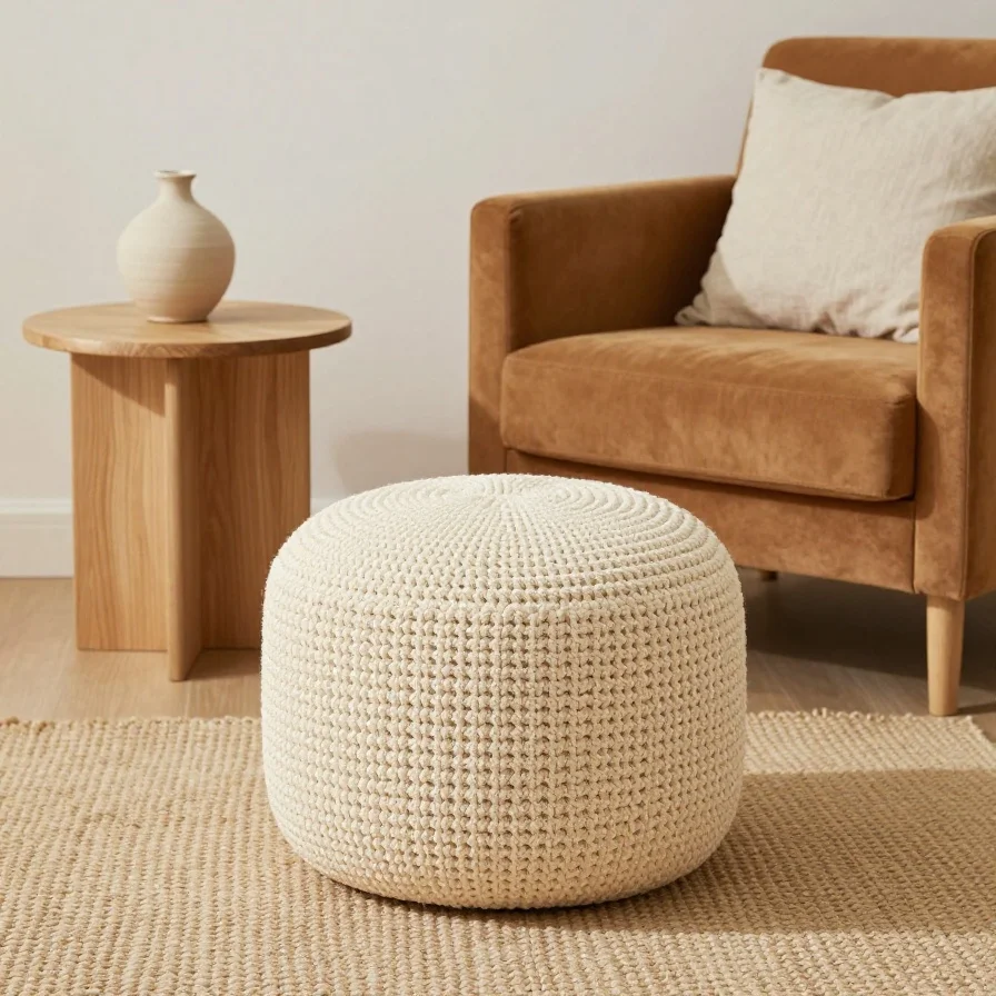 Crochet Ottoman Cover