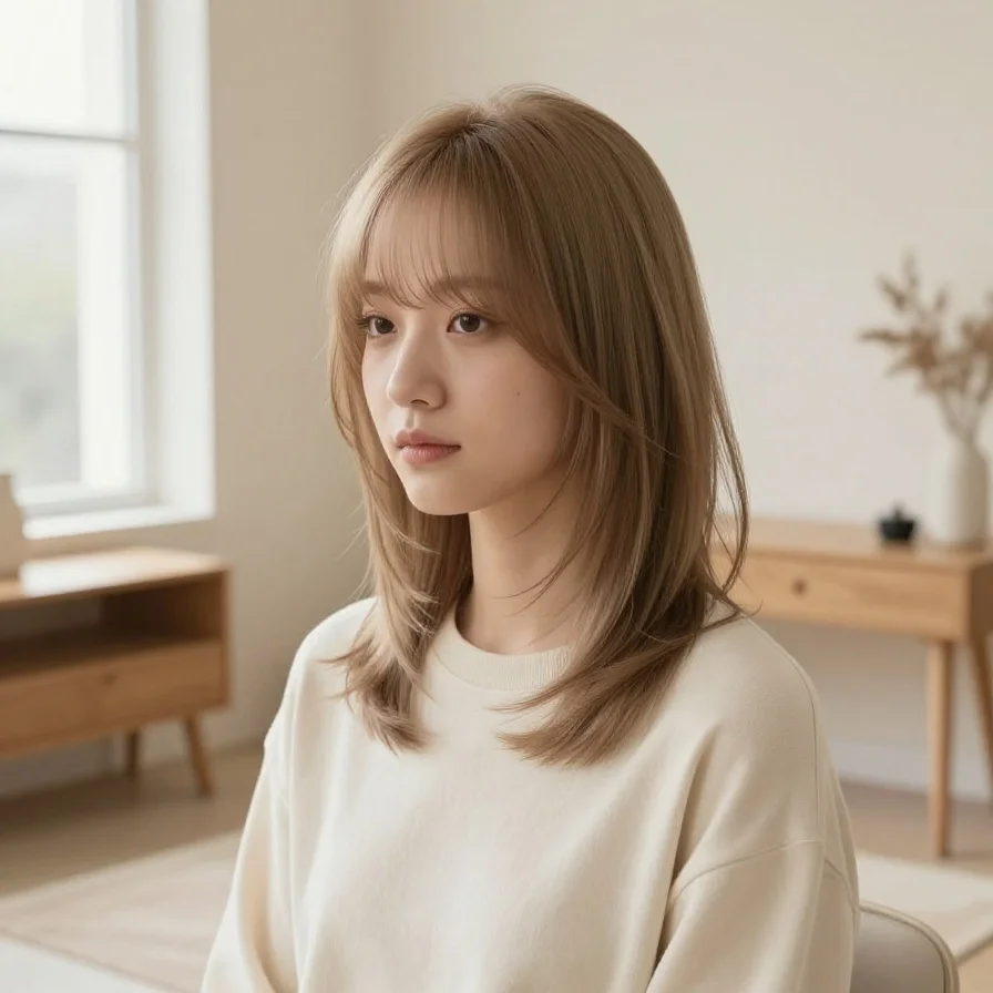Curtain Bangs Lob