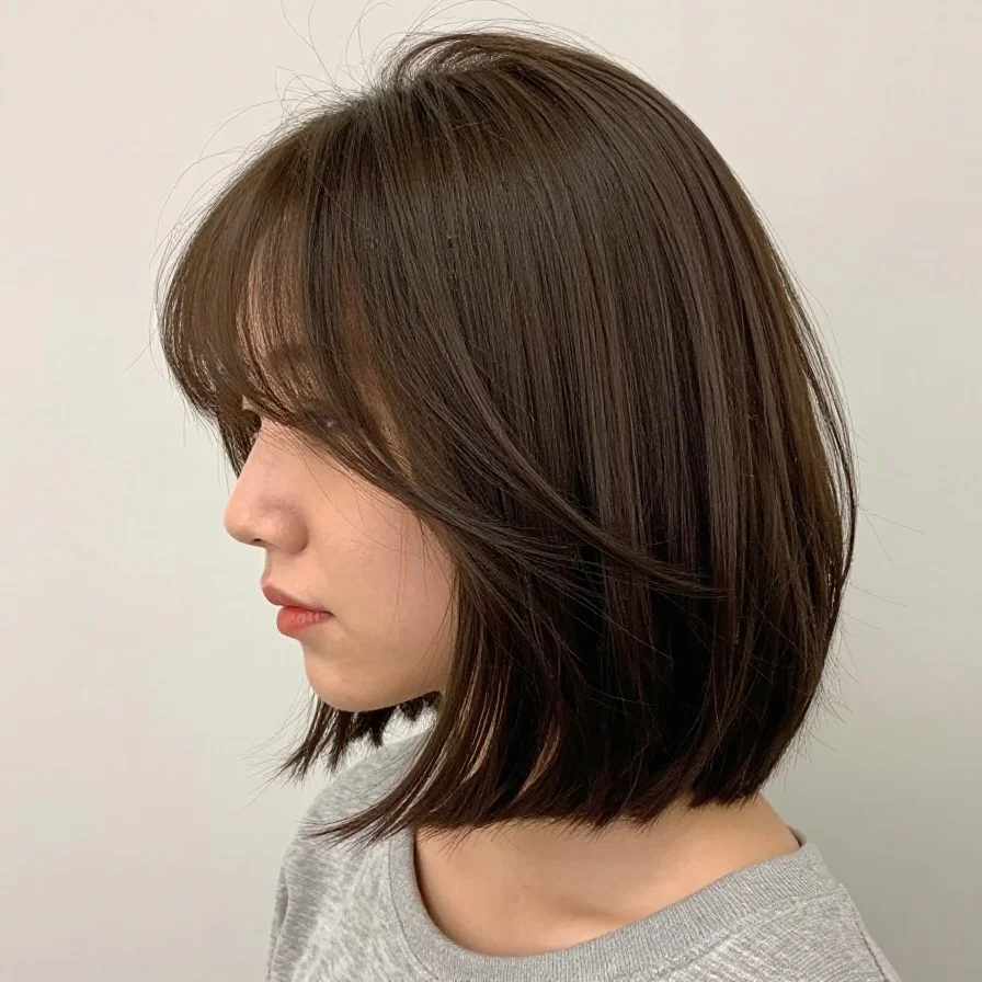 Curtain Bangs Lob