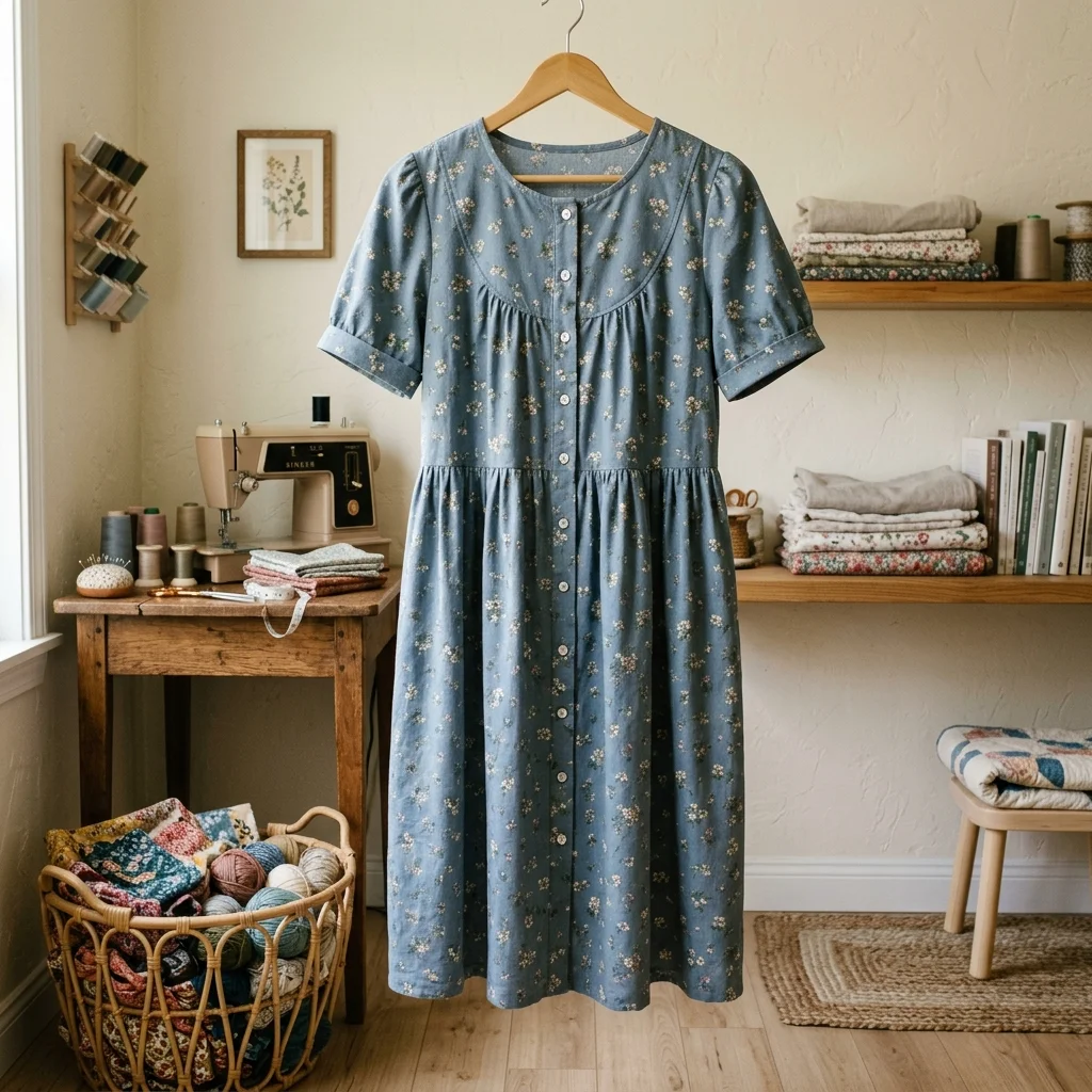 Curved Yoke Dress