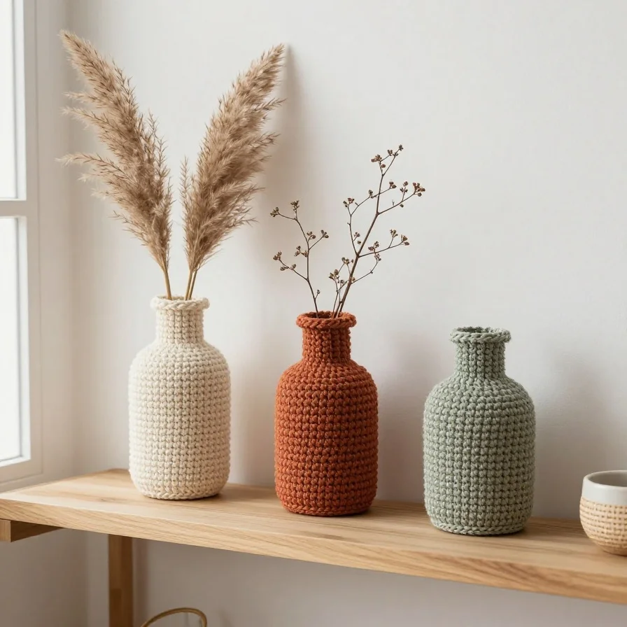 Decorative Crochet Vases