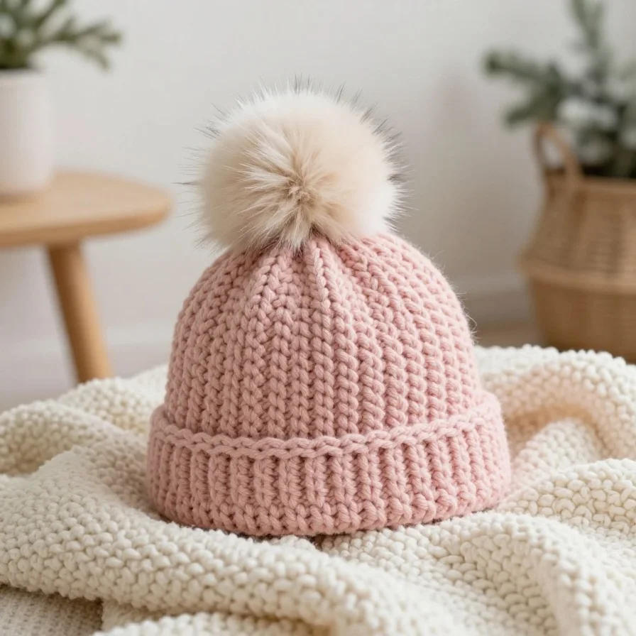 Faux Fur Pom Hat