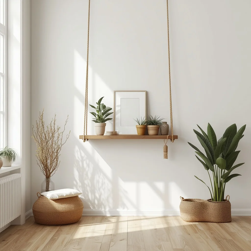 Floating Rope Shelf
