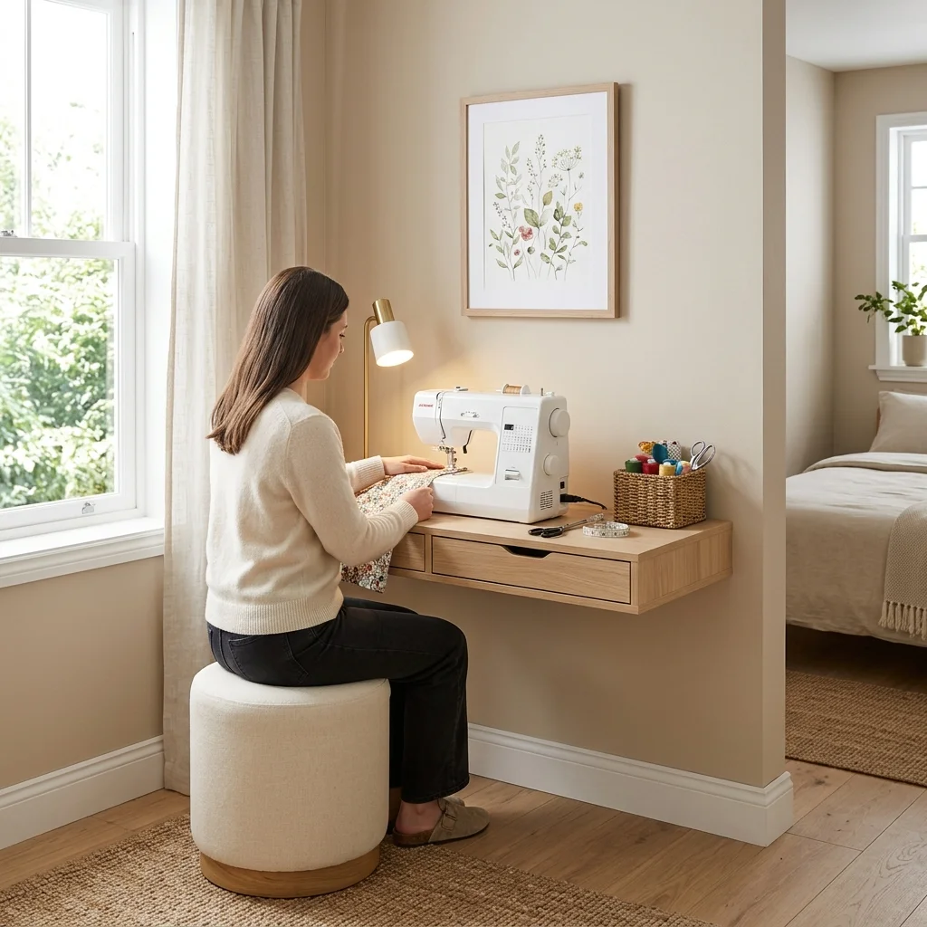 Floating Sewing Shelf