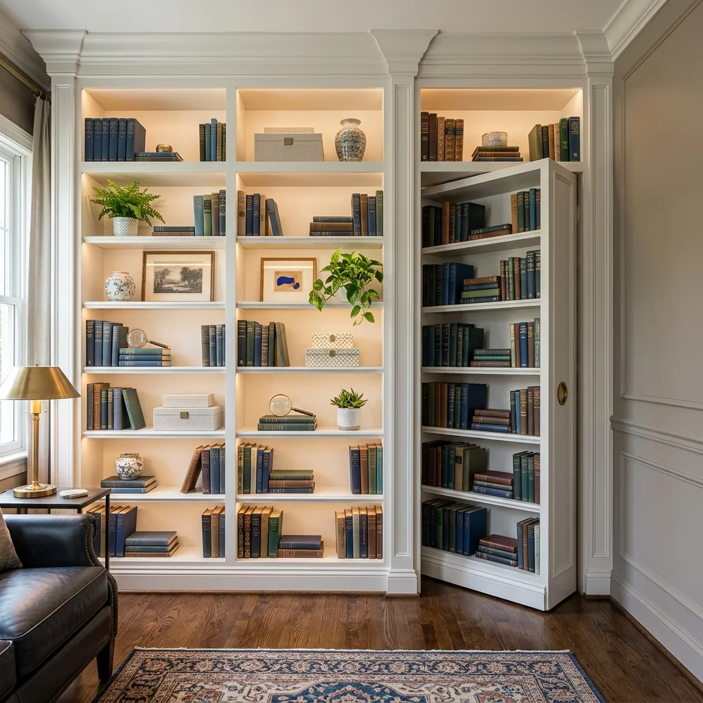 Hidden Door Shelf
