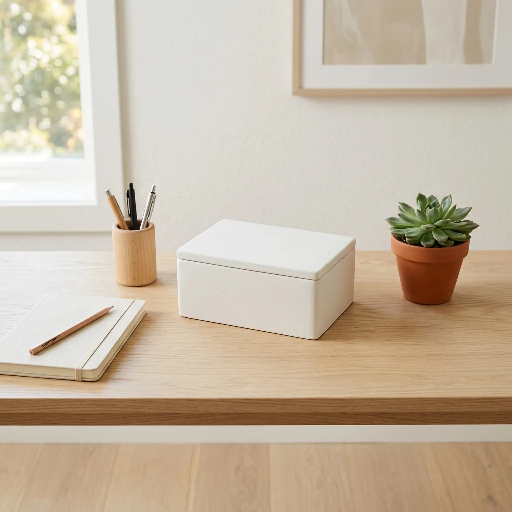 Lidded Desk Organizer