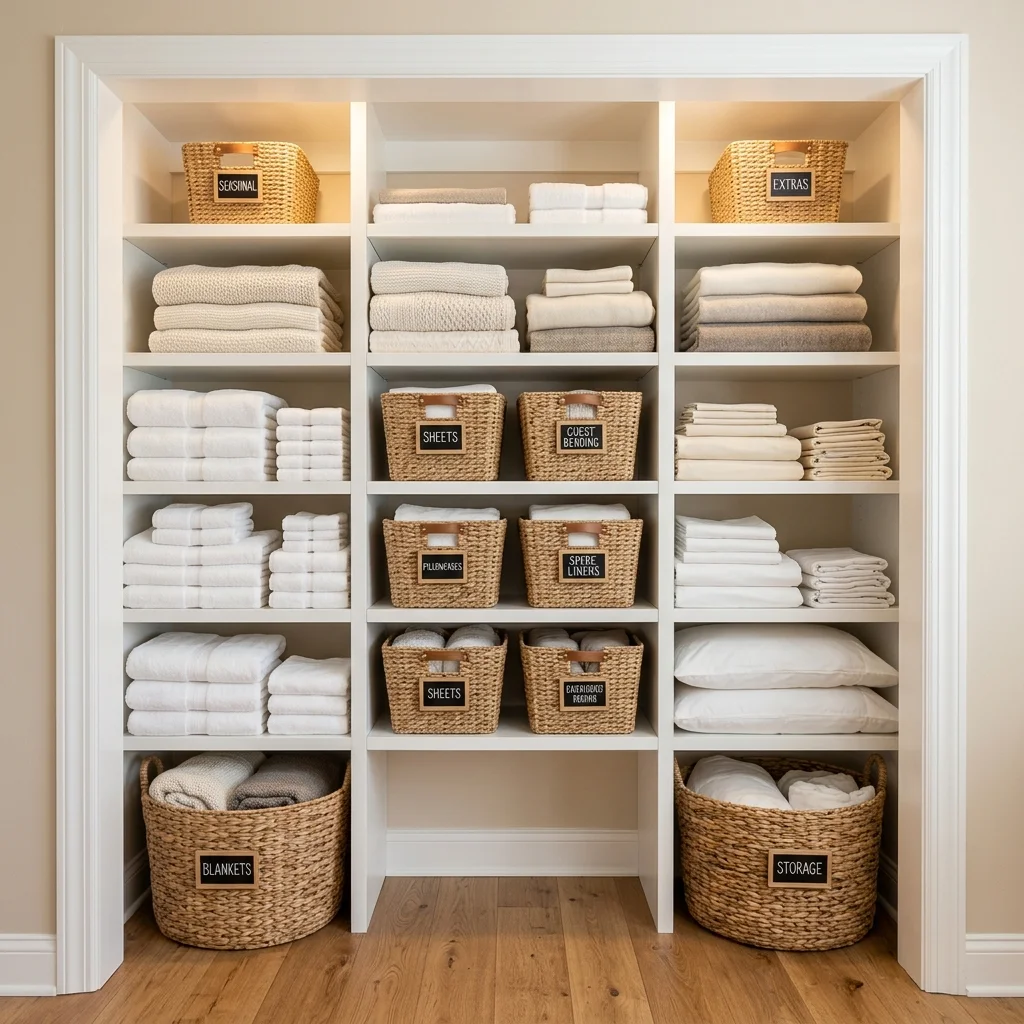 Linen Closet Bins