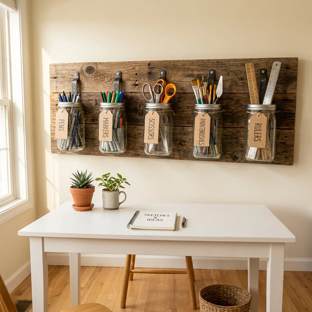 Mason Jar Organizer
