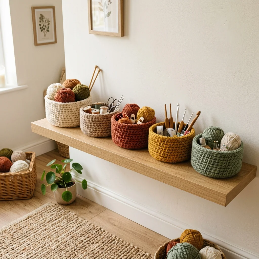 Mini Crochet Baskets