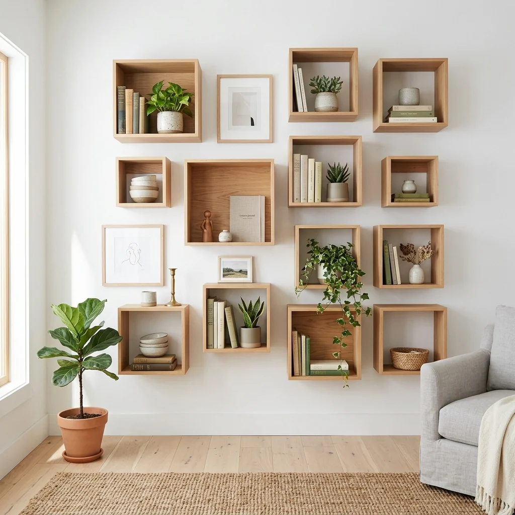 Minimal Box Shelves