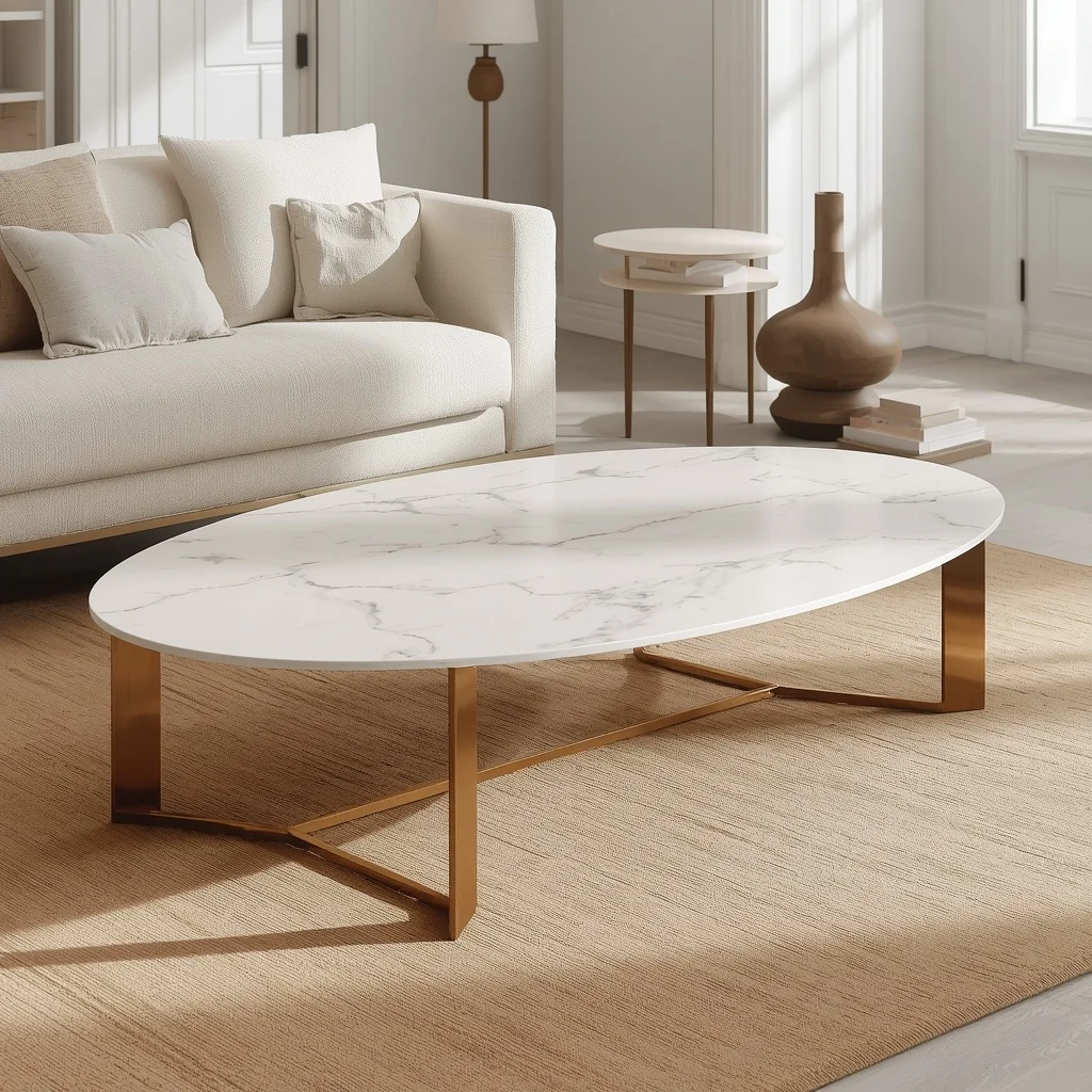 Oval Marble Top