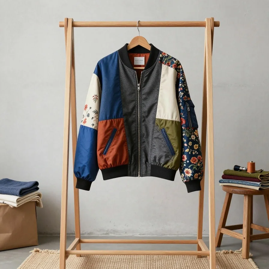 Patchwork Bomber Jacket