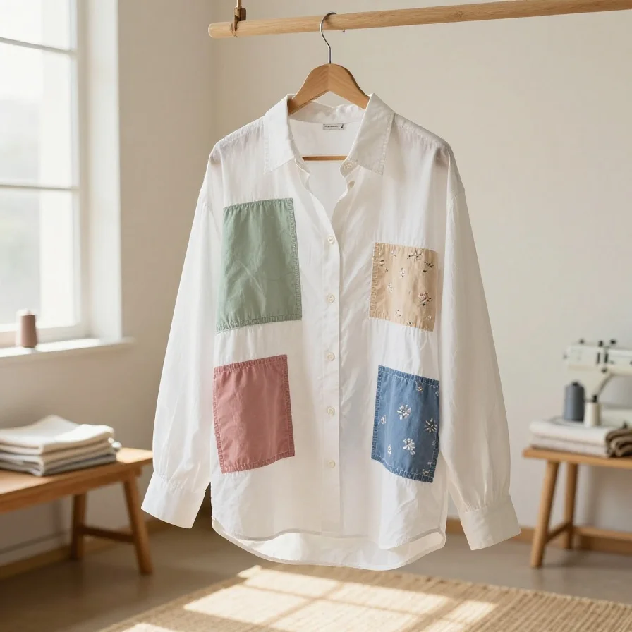 Patchwork Oversized Shirt