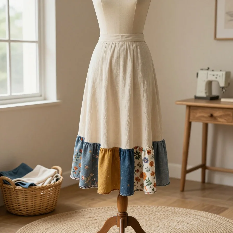 Patchwork Skirt Hem