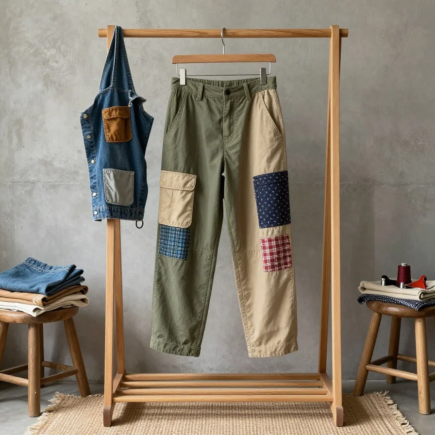 Patchwork Utility Pants
