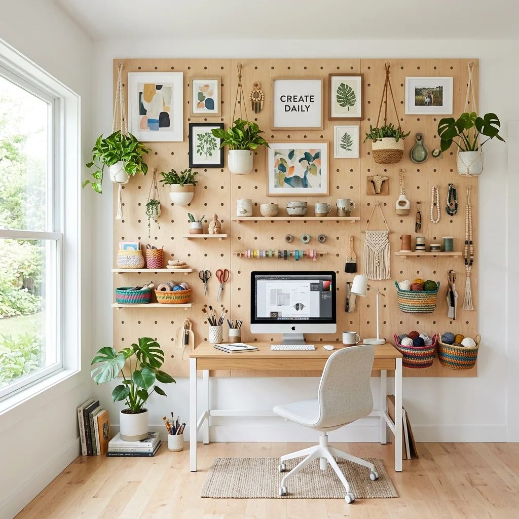 Pegboard Art Wall