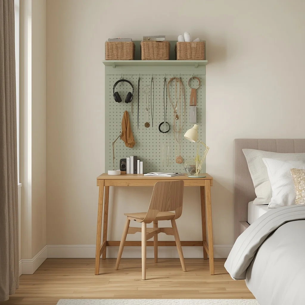 Pegboard Study Station