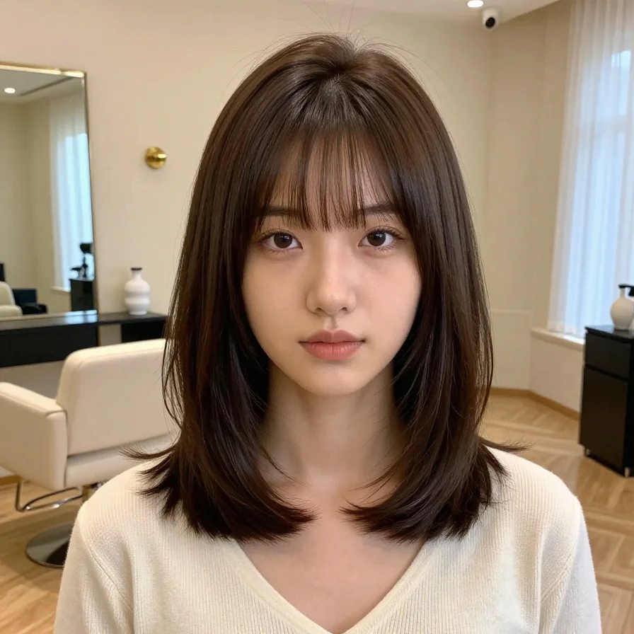 Polished Blended Bangs