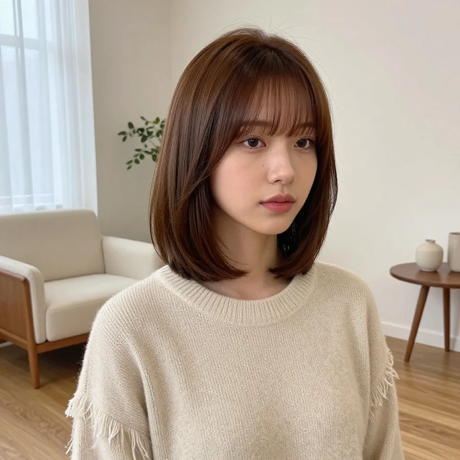 Polished Wispy Bangs
