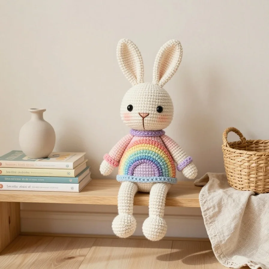 Rainbow Sweater Bunny