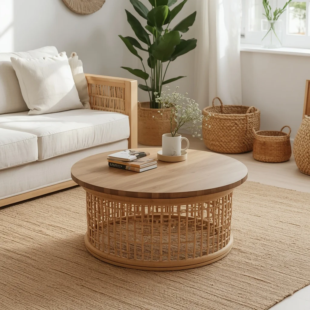 Rattan Wrapped Base