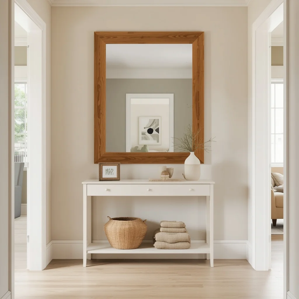 Refinished Wooden Mirror