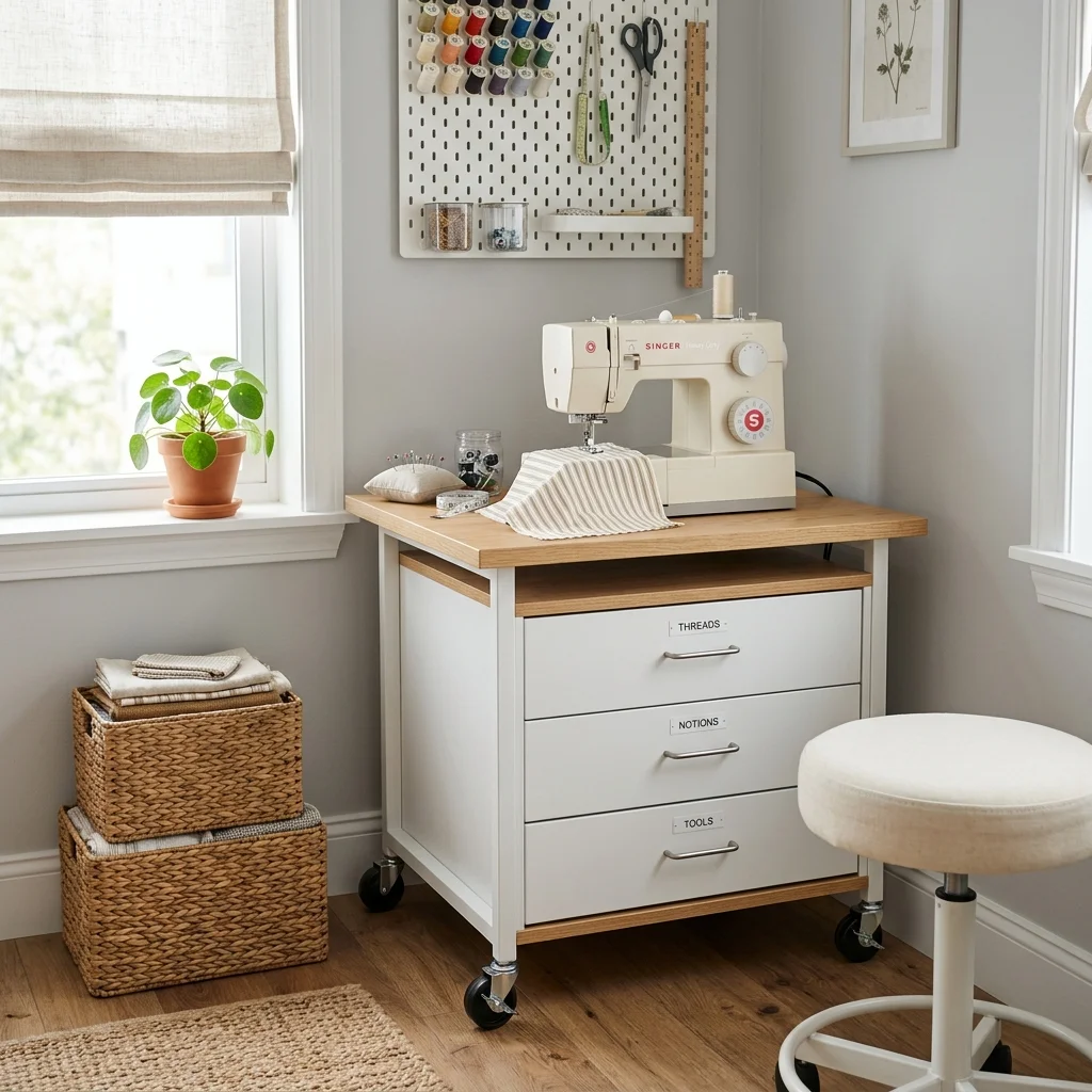 Rolling Sewing Cart