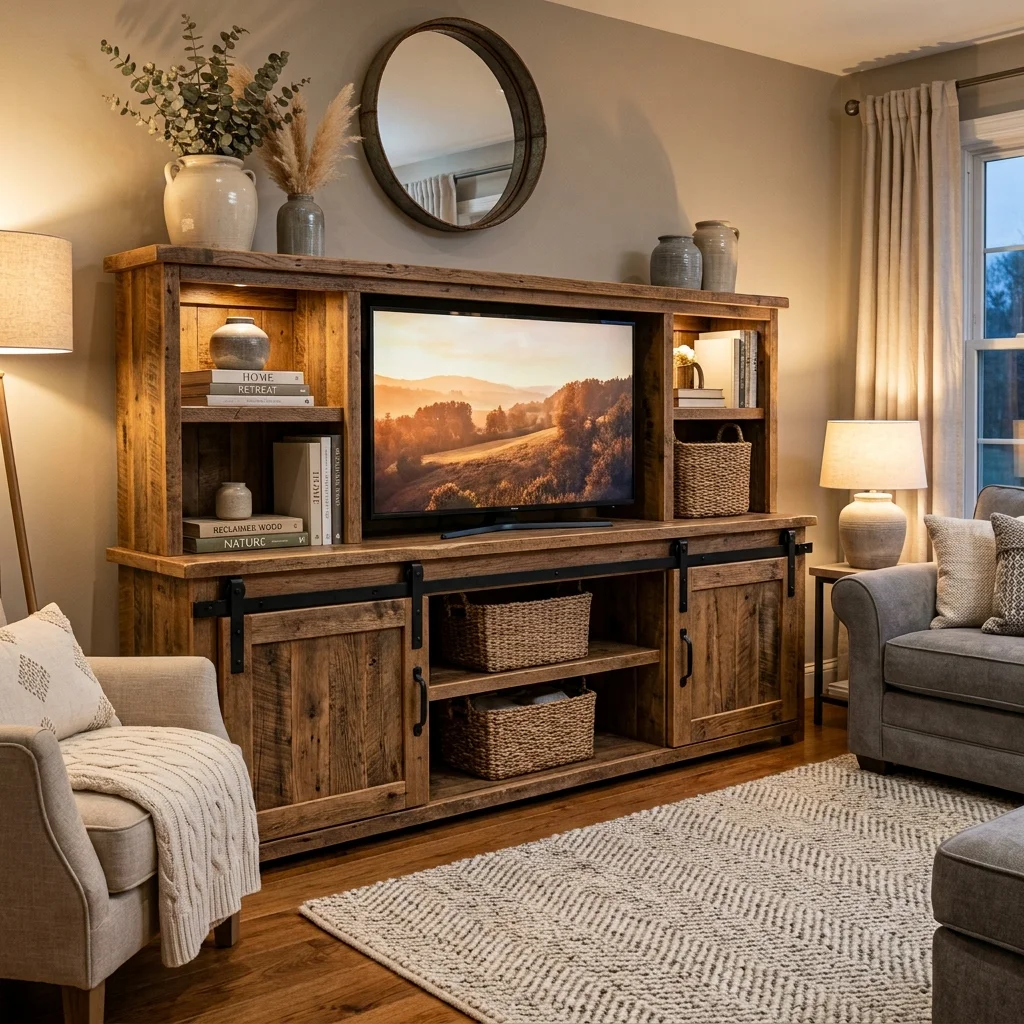 Rustic TV Console