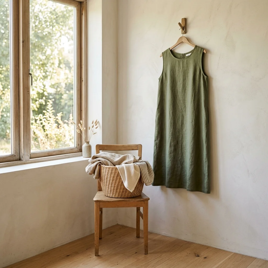 Sleeveless Linen Dress