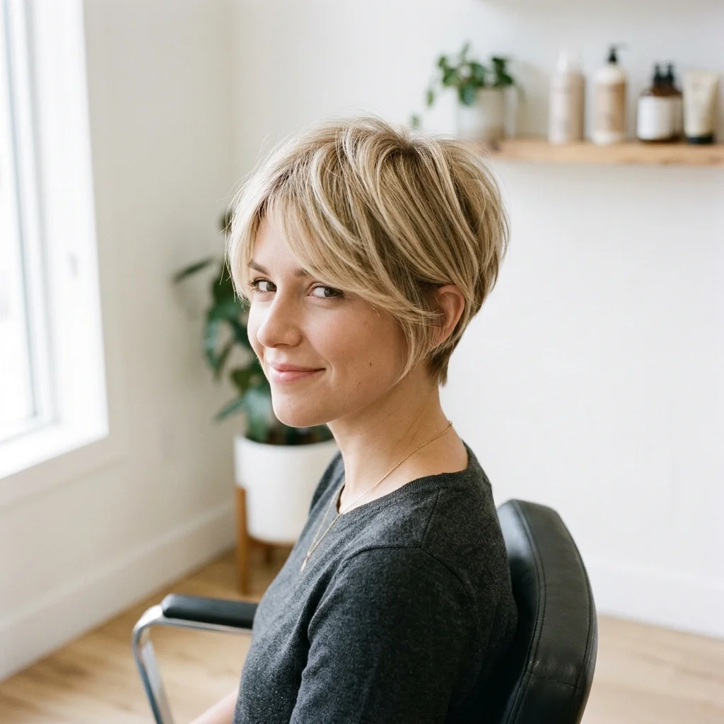 Soft Blonde Pixie