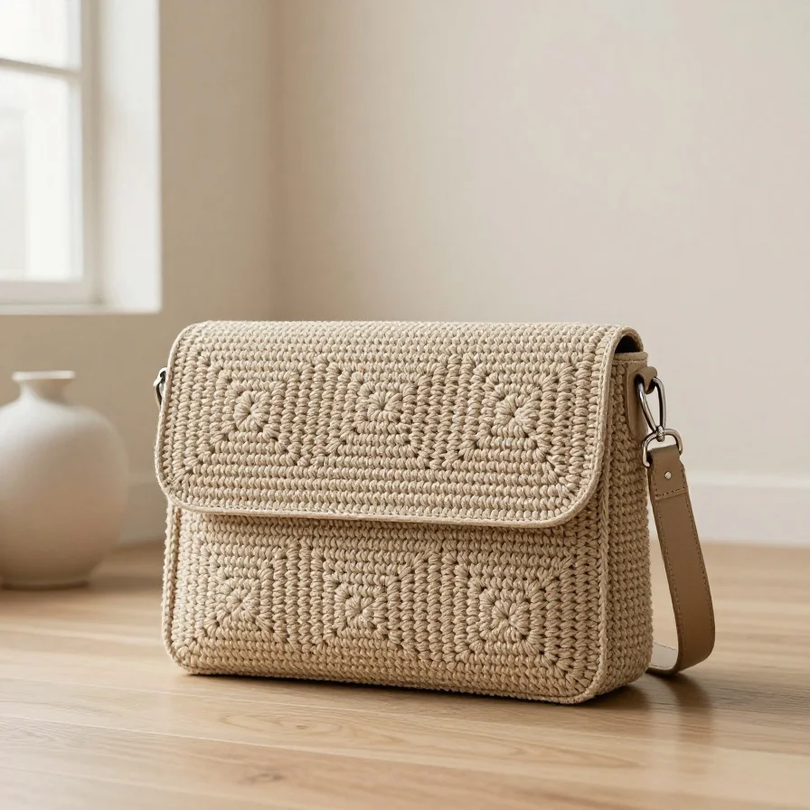 Textured Flap Bag
