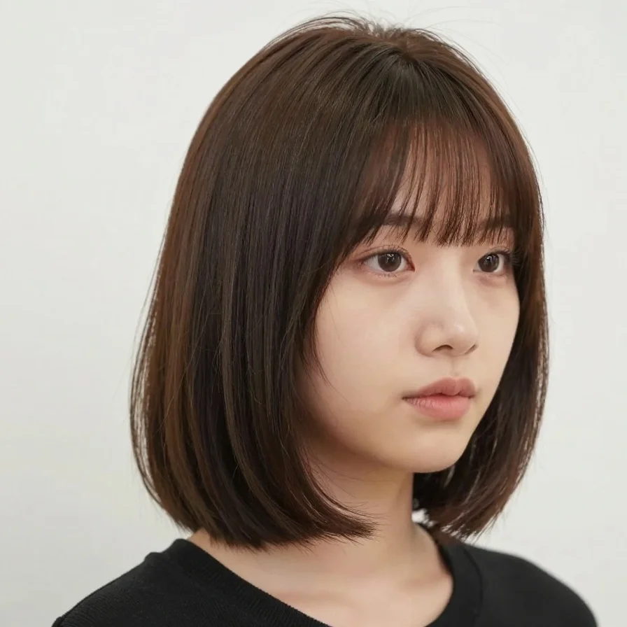 Thin Hair Lob Slimming Style