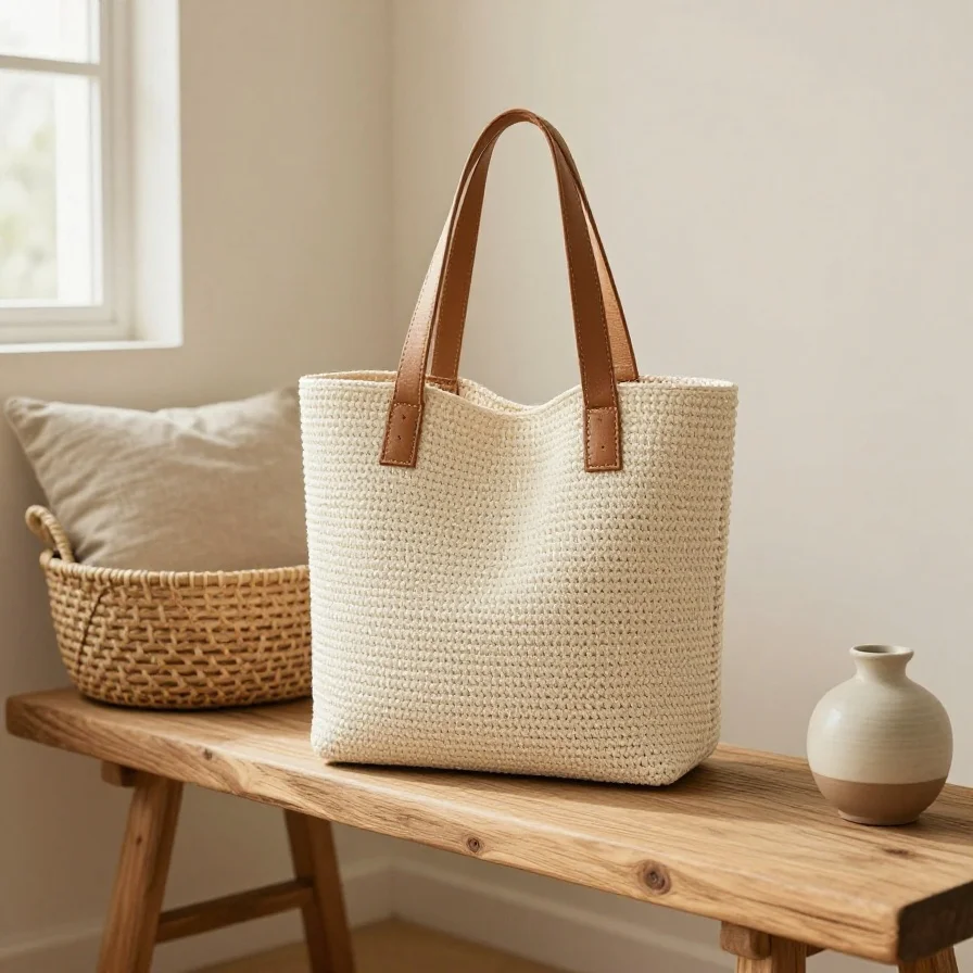 Two-Tone Handle Tote