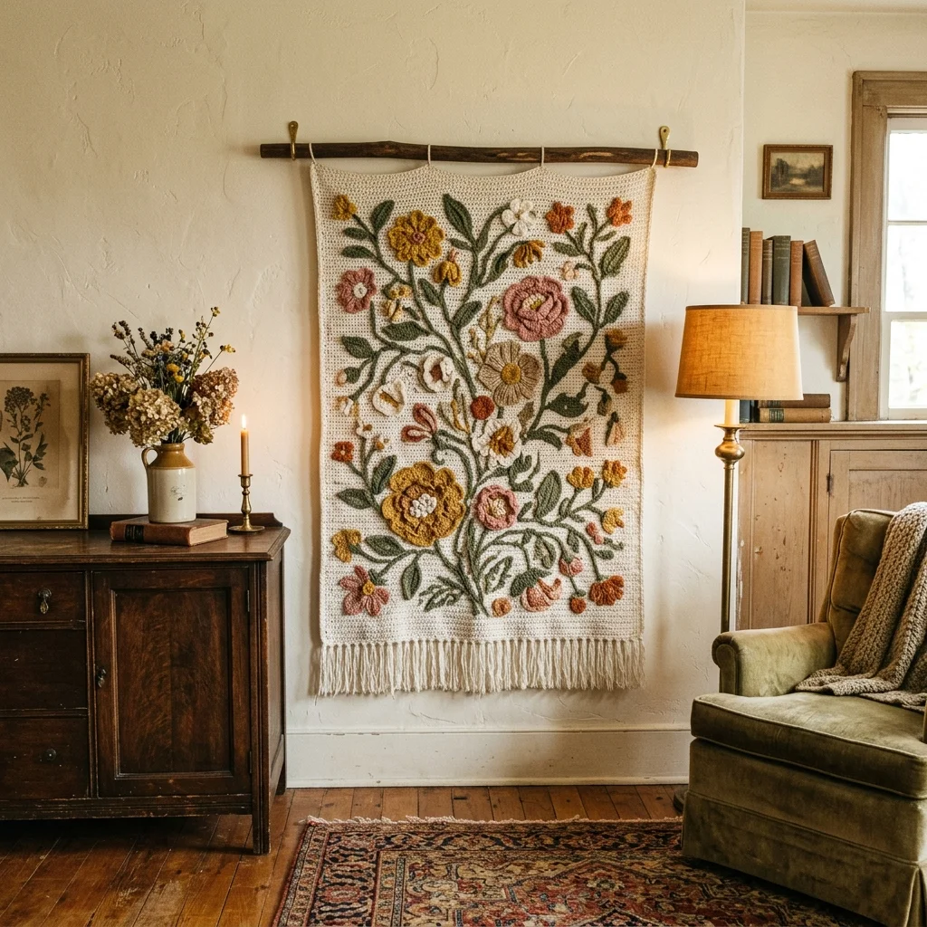 Vintage Floral Tapestry