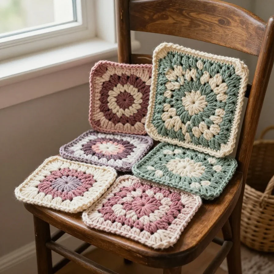 Vintage Rose Squares