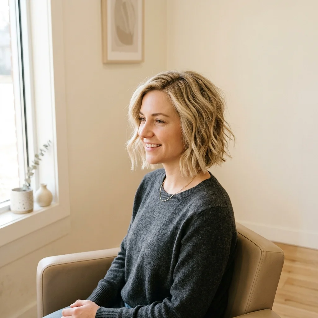 Wavy Blonde Bob