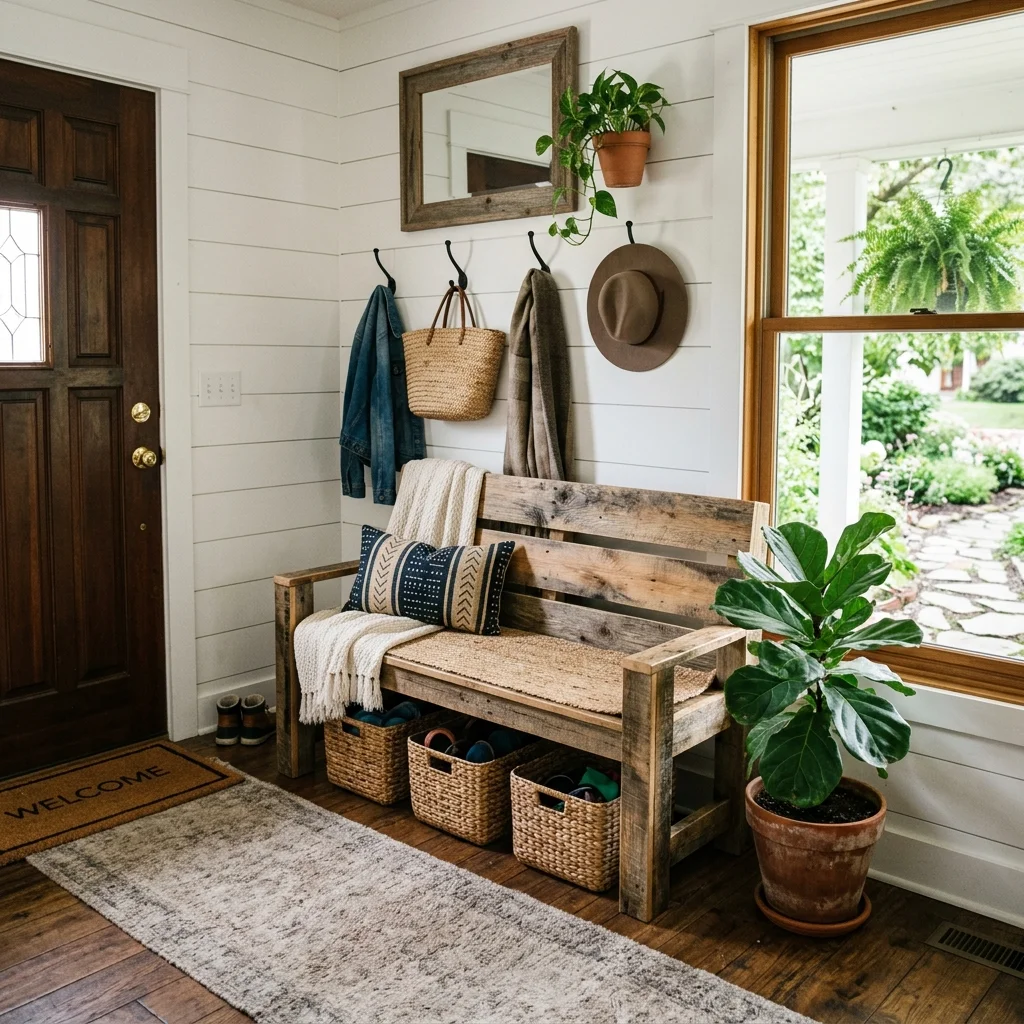 Weathered Entry Bench
