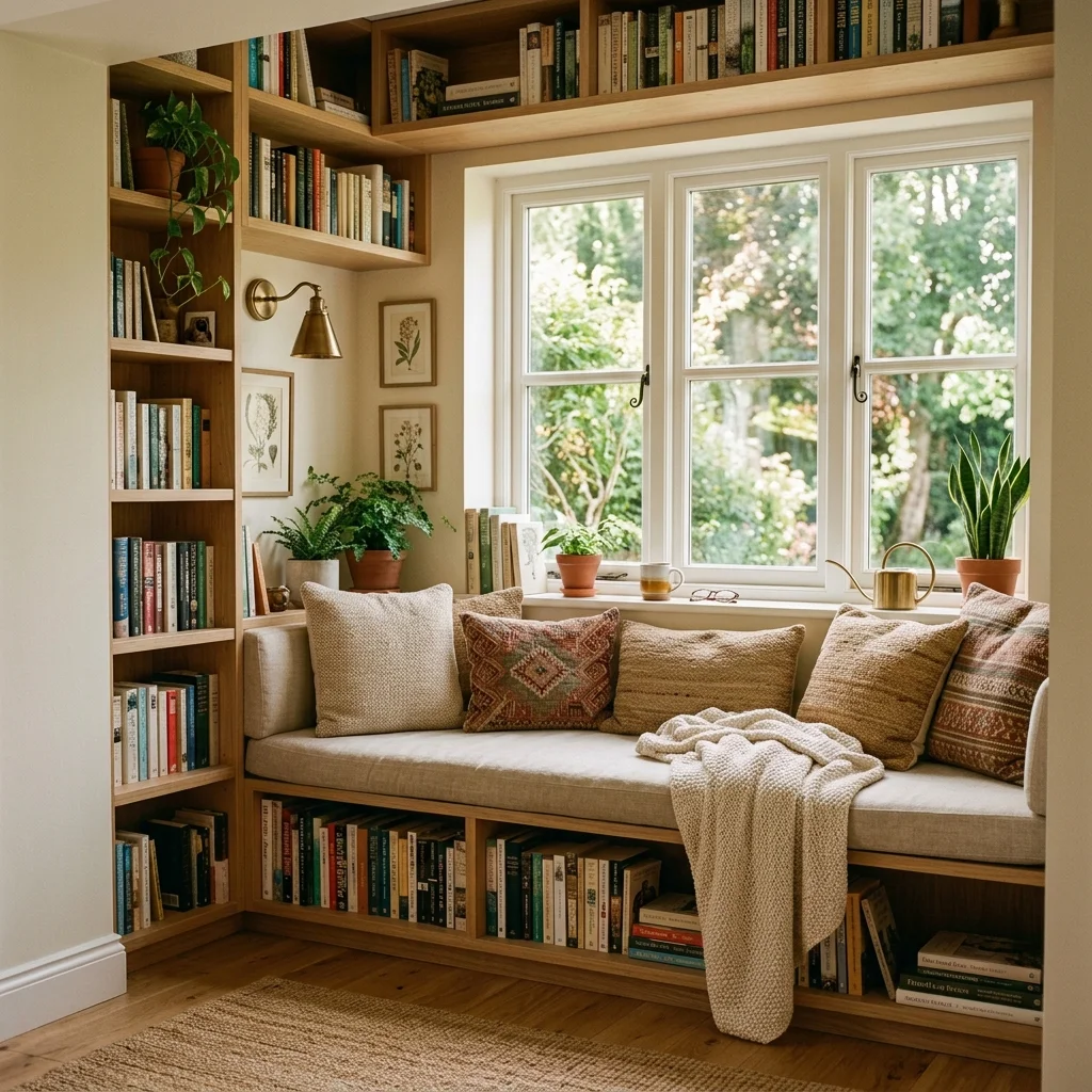 Window Bench Shelves