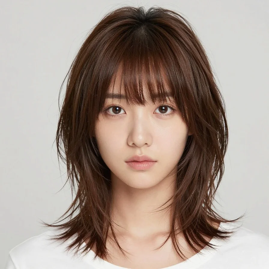 Wispy Bangs Look