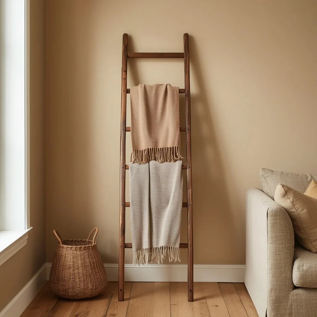 Wooden Blanket Ladder