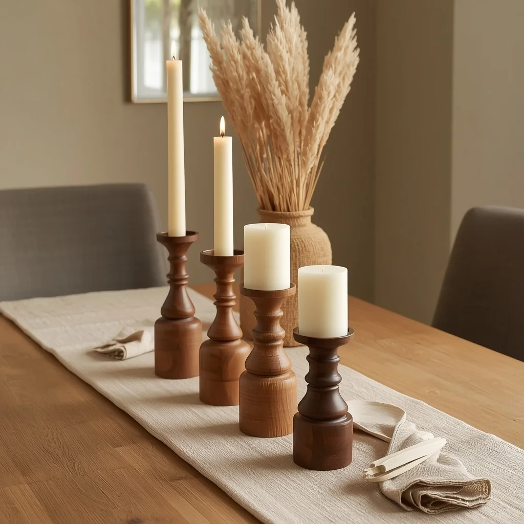 Wooden Candle Holder
