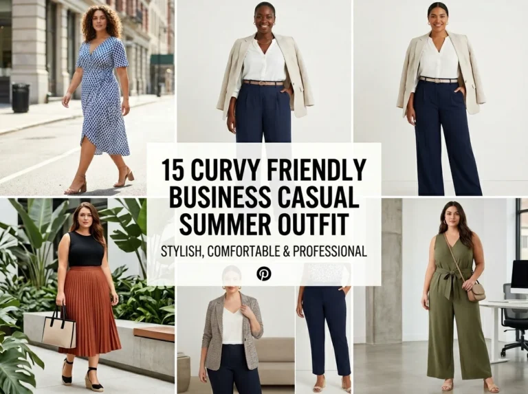 15 Curvy Friendly Business Casual Summer Outfit Ideas