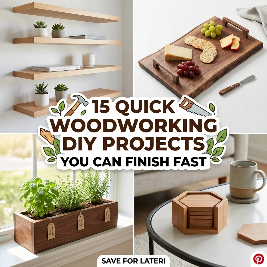 15 Quick Woodworking DIY Projects You Can Finish Fast