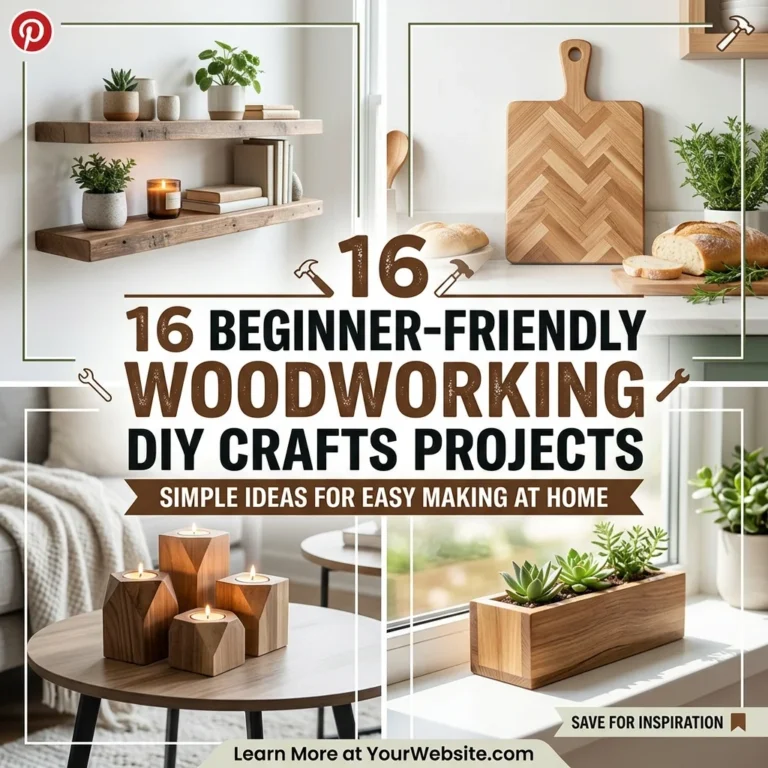 16 Beginner Friendly Woodworking DIY Crafts Projects