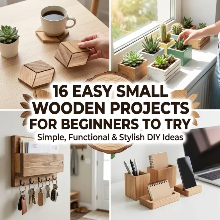 16 Easy Small Wooden Projects for Beginners to Try