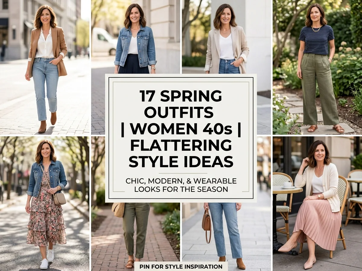 17 Spring Outfits Women 40s Flattering Style Ideas