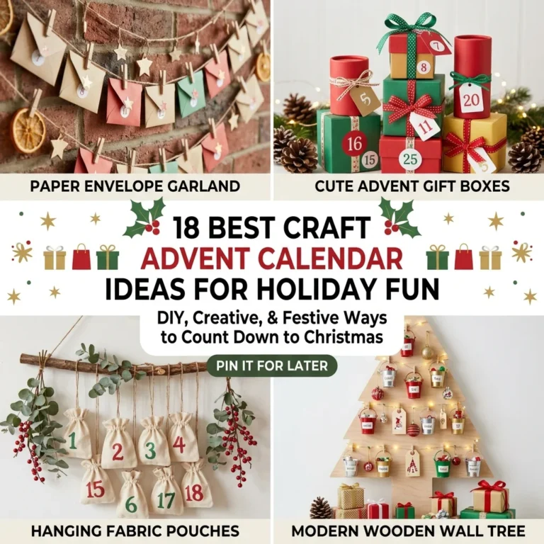 18 Best Craft Advent Calendar Ideas for Holiday Fun