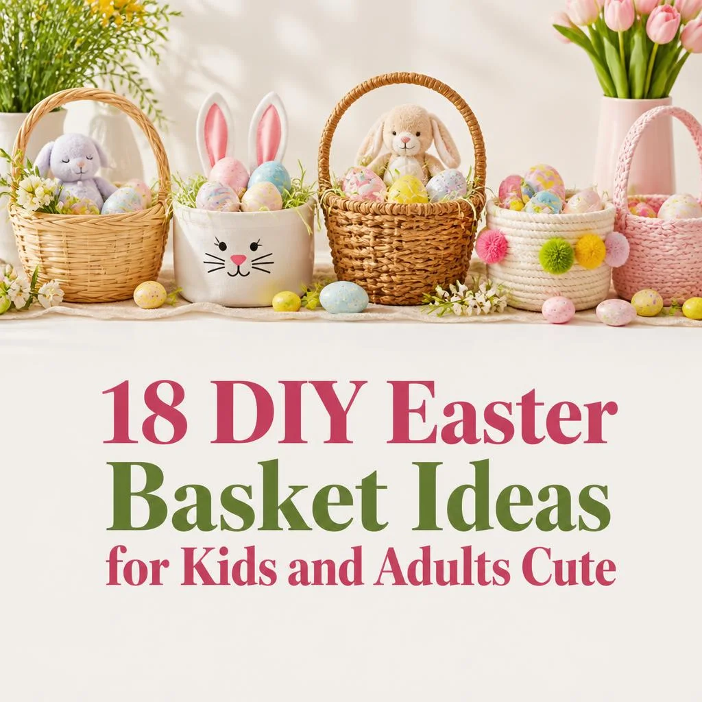18 DIY Easter Basket Ideas for Kids and Adults Cute